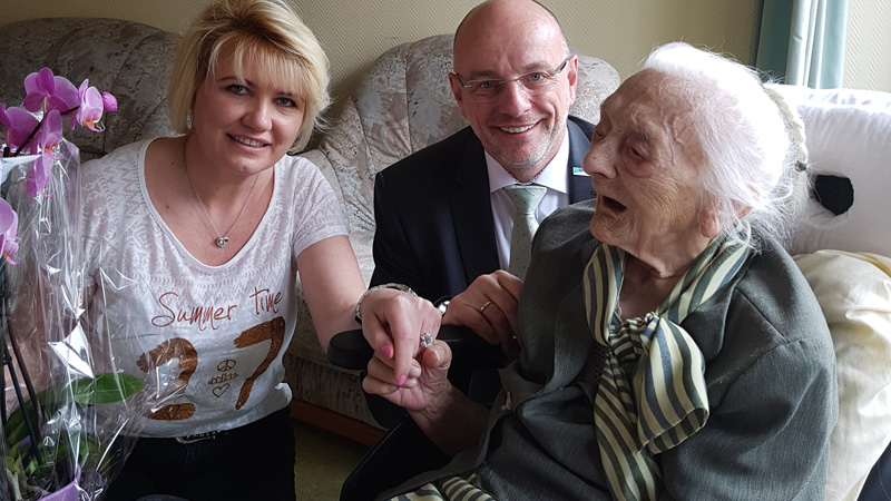 Hertha Küttner feierte ihren 106. Geburtstag im Haus Morgenglanz.